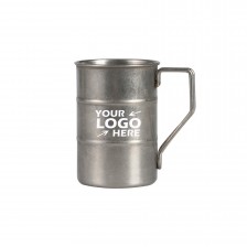 13oz Stainless Steel Retro Style Camping Mug with Handle